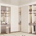 Cream style cloakroom wardrobe 3d model