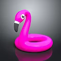 Kids Cute Pink Flamingo Shaped Inflatable Swimming Ring For Summer Fun