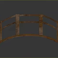 Traditional Wooden Bridge Architecture With Arched Structure And Railed Sides