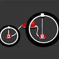Modern Circular Design Model With Black Rings And Red Orange Elements
