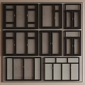Various Styles Of Modern Casement Windows With Black Frames And Glass Panels