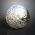Detailed Moon Sphere With Craters And Silver Textured Surface On Dark Background