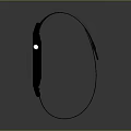 Modern Digital Smartwatch With Black Strap Round Display Showing Time Date And Weather