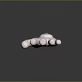 Pink Human Hand Organ 3D Model With Segmented Joints On Black Background 3d model
