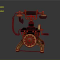 Vintage Rotary Dial Telephone With Retro Metal Design Classic Handset And Communication Features