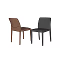 Modern Leather Dining Chairs With Brown And Black Color Options For Contemporary Home Decor