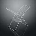 Modern Clothes Hanger With Sleek Metal Frame And Multi Layer Minimalist Design
