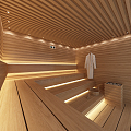 Modern Sauna Room 3d model