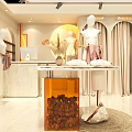 Elegant Clothing Store Interior With Mannequins Display Tables And Fashion Decor