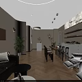 Elegant Cream Tone Beauty And Hair Salon Reception Interior Design With Warm Wood Flooring Decor