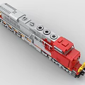 Lego toy building block train steam train retro train high-speed rail light rail EMU 3d model