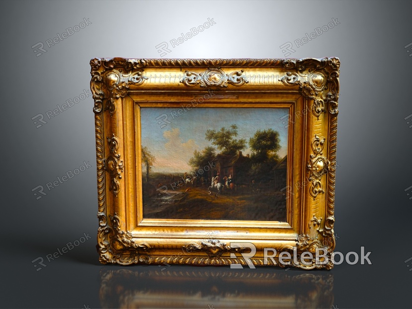 European Style Painting Frame Oil Painting Frame Oil Painting model