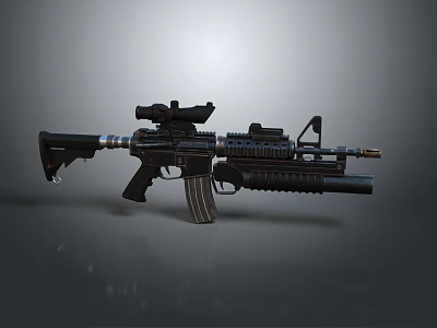 Modern Kitchen Interior With Black Appliances And Gray Background Accessories 3d model