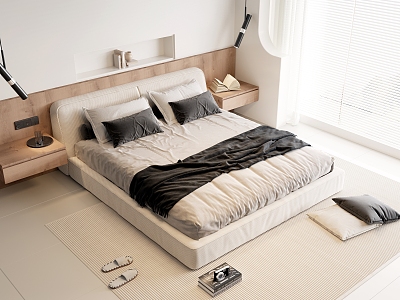 Modern Double Bed 3d model