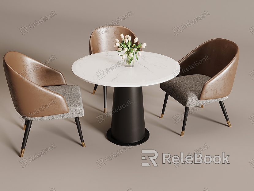 Modern Business Negotiation Table and Chair Marble Round Table Sofa Chair Office Table and Chair Leisure Table and Chair model