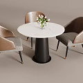 Modern Business Negotiation Table and Chair Marble Round Table Sofa Chair Office Table and Chair Leisure Table and Chair 3d model