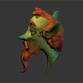 Modern Game Character Mask Elf Avatar Elf Avatar 3d model