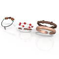Stylish Daily Life Accessories Featuring Leather Beaded And Metal Bracelets