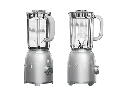 Two Silver Blenders As Modern Kitchen Appliances For Home Cooking Use 3d model