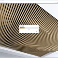 Modern Decorative Ceiling With Wave Striped Wooden Panels For Interior Design 3d model