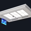 Modern Suspended Ceiling Design With Recessed Lighting And Clean Contemporary Lines 3d model