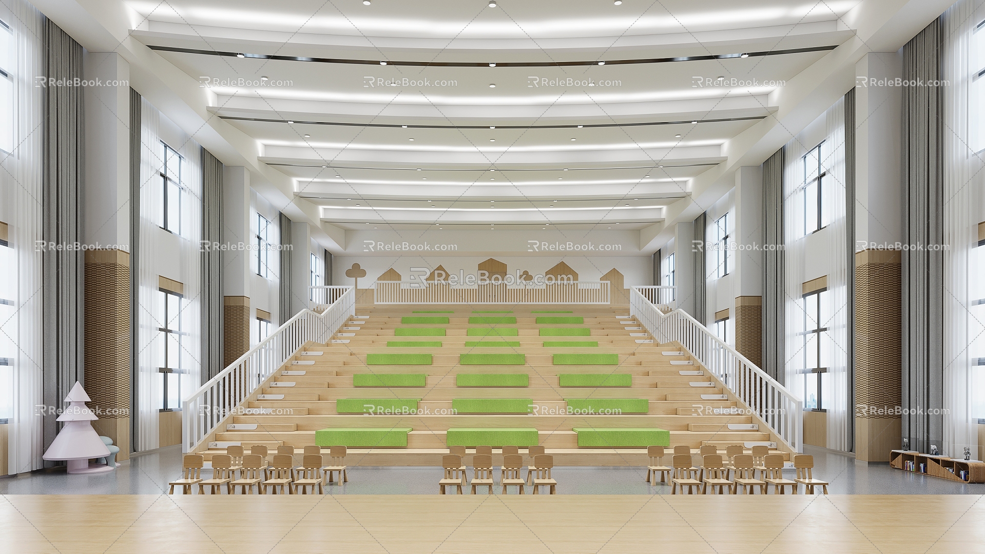 Modern Kindergarten Lecture Hall 3d model