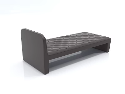Modern Dark Gray Lazy Sofa With Stitched Cushioned Seat And Comfortable Backrest 3d model