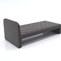 Modern Dark Gray Lazy Sofa With Stitched Cushioned Seat And Comfortable Backrest 3d model
