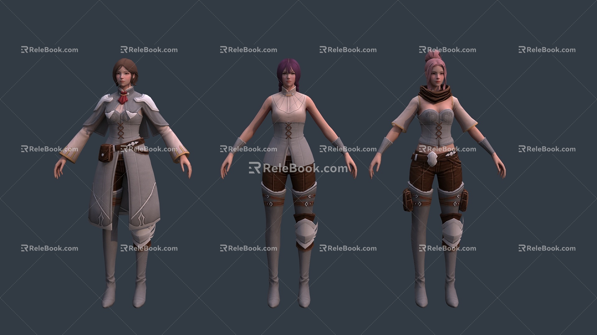 Warrior Girl Warrior Knight Ranger Bounty Hunter Medieval Europe 3d model