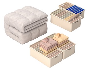 Folding Clothes Wardrobe Storage Box 3d model