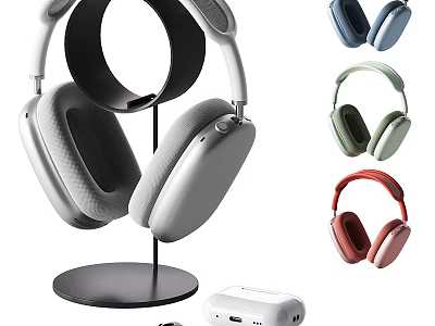 Wireless Over Ear Headphones Comfortable Design With Portable Charging Case And Multiple Color Options 3d model