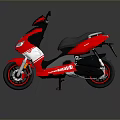 Red Sporty Motorcycle with Black Accents and Modern Sleek Body Design