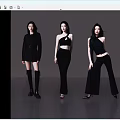 Stylish Women Posing in Black Outfits with Different Fashion Styles