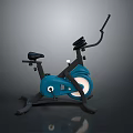 Blue Stationary Exercise Bike With Modern Design For Home Gym Workouts