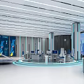 modern command center command control center 3d model