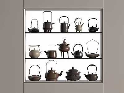 Tea set teapot teacup 3d model