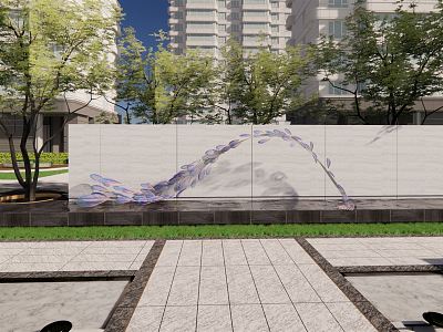 Modern Landscape Wall Creative Landscape Wall model