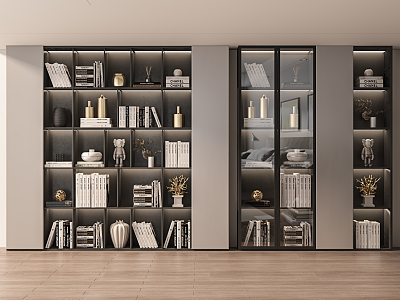 Modern Decorative Cabinet Bookcase Combination model