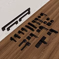 Black Modern Door Handles With Various Designs For Furniture And Cabinets