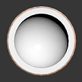 Halved Fresh Coconut with White Flesh and Brown Shell on Black Background