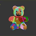 Cute Orange Stuffed Teddy Bear with Red Bow Tie as Daily Life Essential