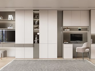 Modern Bookcase Dressing Cabinet 3d model
