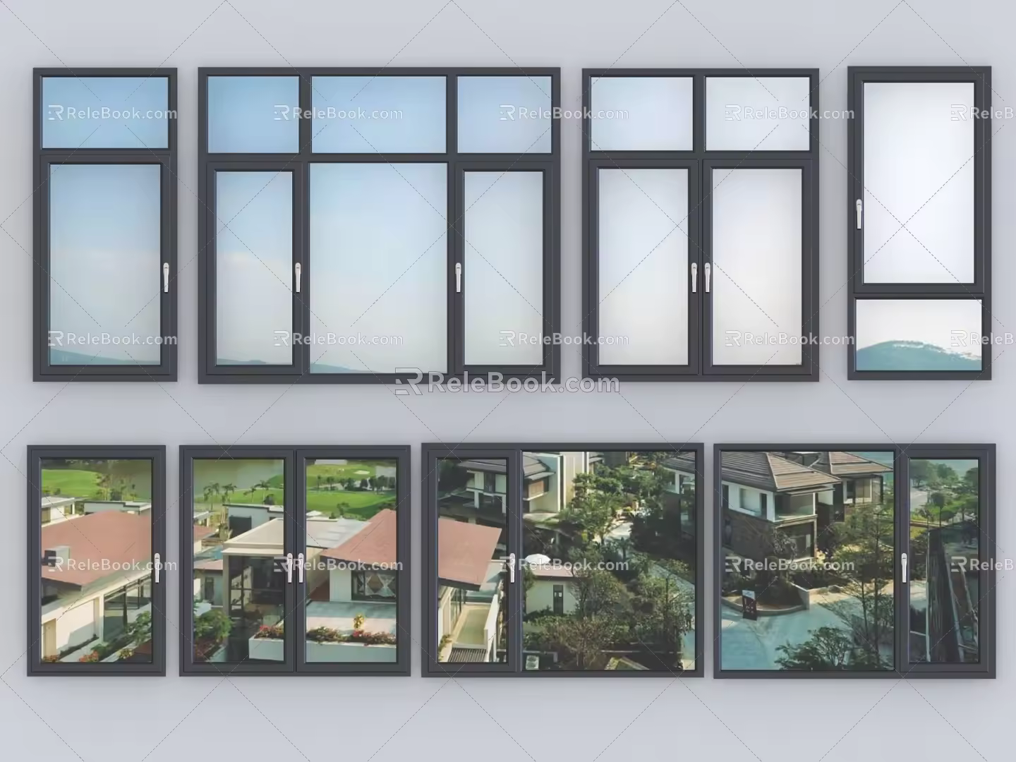 window glass window casement window sliding window aluminum alloy window broken bridge aluminum window bay window glass door floor-to-ceiling window 3d model