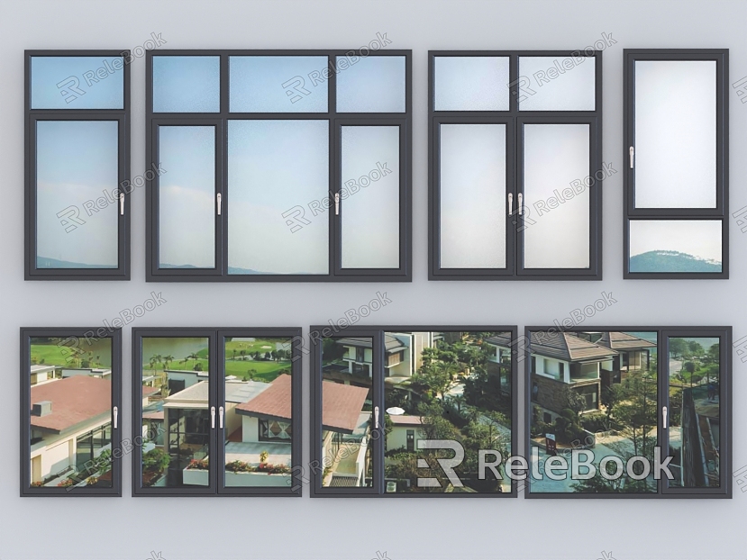 window glass window casement window sliding window aluminum alloy window broken bridge aluminum window bay window glass door floor-to-ceiling window model