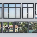 window glass window casement window sliding window aluminum alloy window broken bridge aluminum window bay window glass door floor-to-ceiling window 3d model