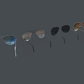 Stylish Aviator Sunglasses With Brown Black Gray Blue Frames And Lenses