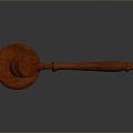 gavel hammer wooden hammer court wooden hammer woodwork 3d model