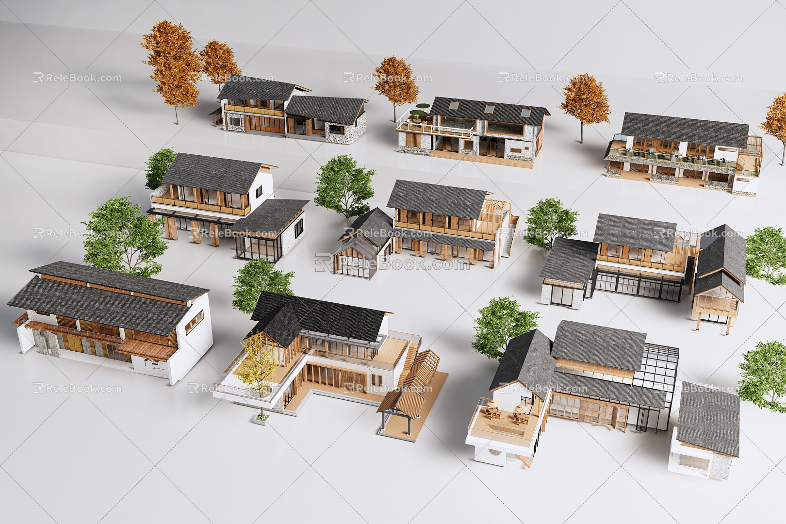 Chinese-style Country House Village Tickery House Cave House Homestay Inn Northern House Retro House Rural Self-built House 3d model