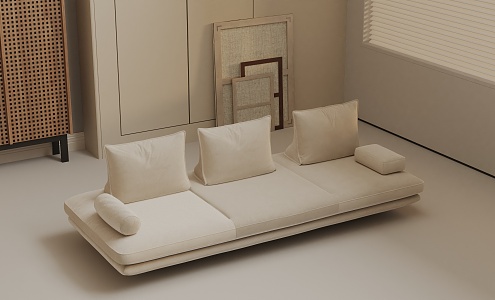 Three-seat sofa 3d model