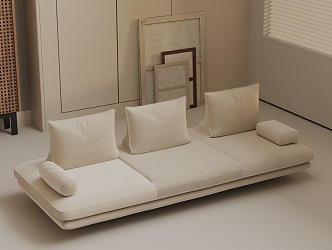 Three-seat sofa 3d model